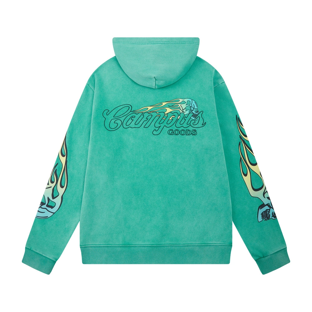 Road Trip Hoodie Sun Fade Wash (Green)